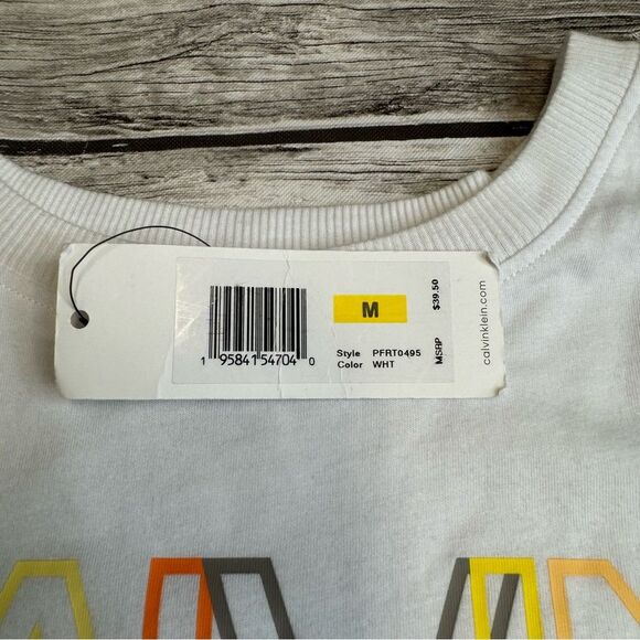 Calvin Klein CK Performance Women's Causal Athletic Shirt White M Med Medium NWT - Picture 11 of 14